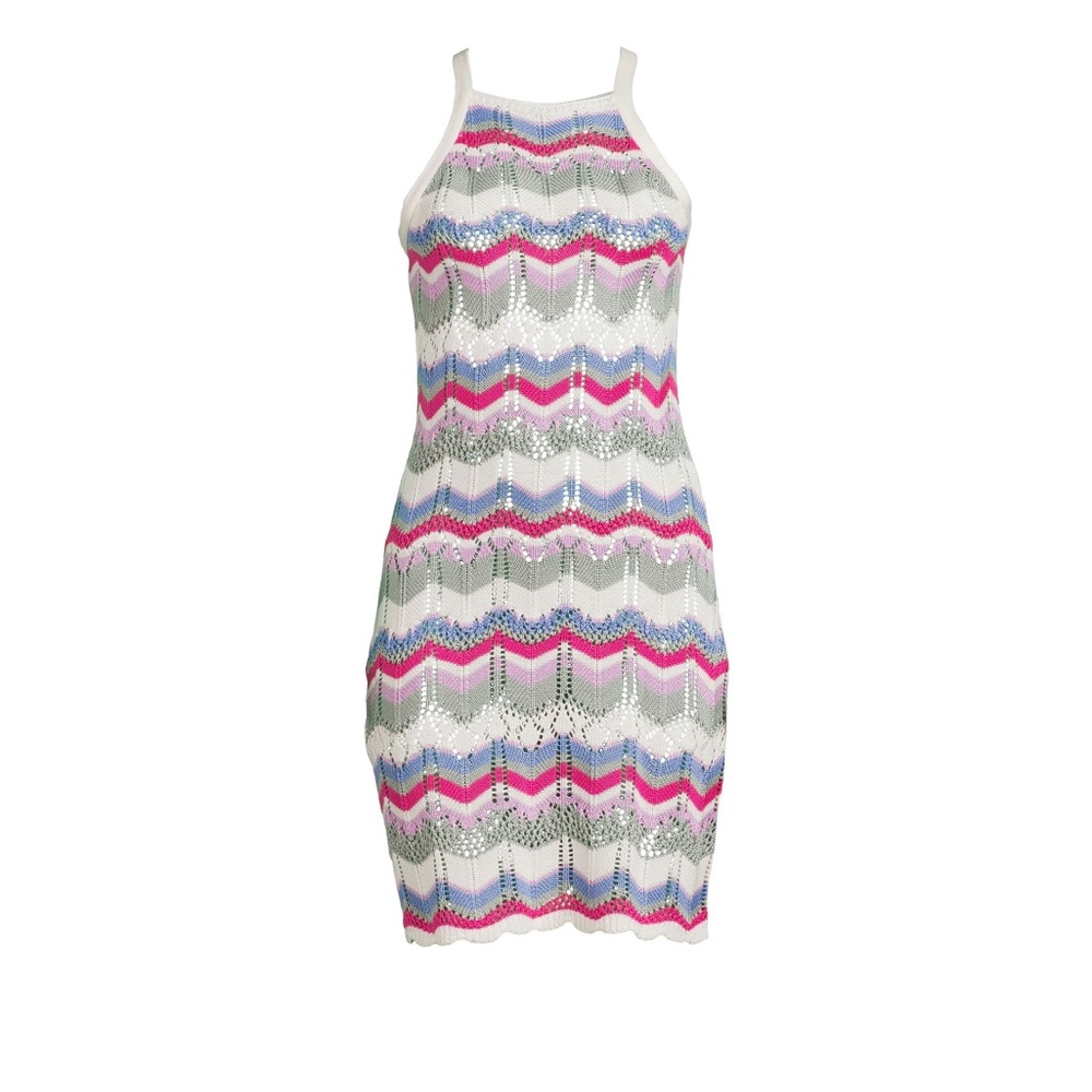 Sleeveless Crochet Dress for Juniors from No Boundaries Fuchsia Burst Size XXL